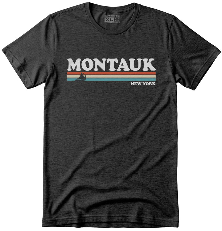 Montauk T-Shirt - 80's Retro Stripes