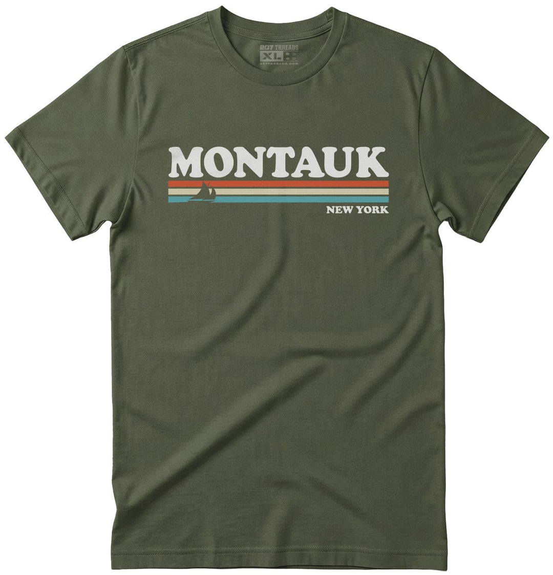 Montauk T-Shirt - 80's Retro Stripes