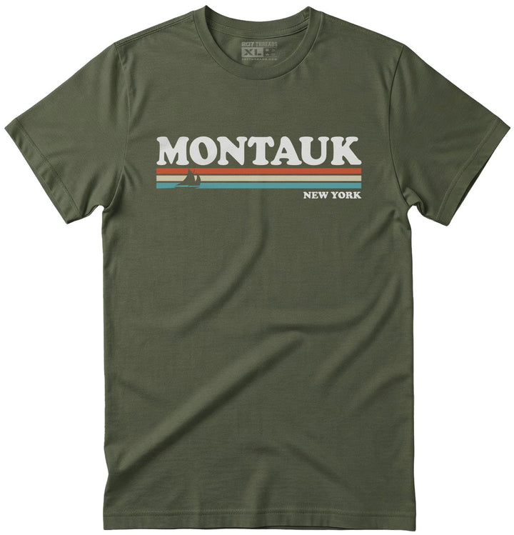 Montauk T-Shirt - 80's Retro Stripes