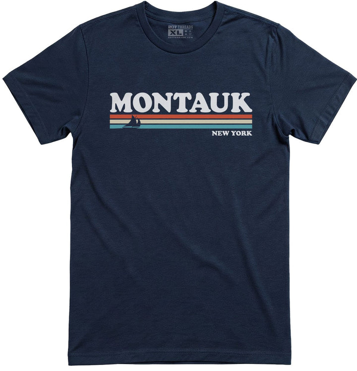Montauk T-Shirt - 80's Retro Stripes