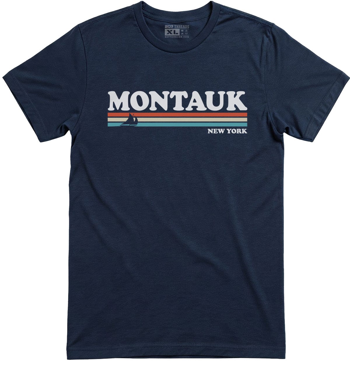 Montauk T-Shirt - 80's Retro Stripes
