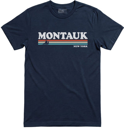 Montauk T-Shirt - 80's Retro Stripes