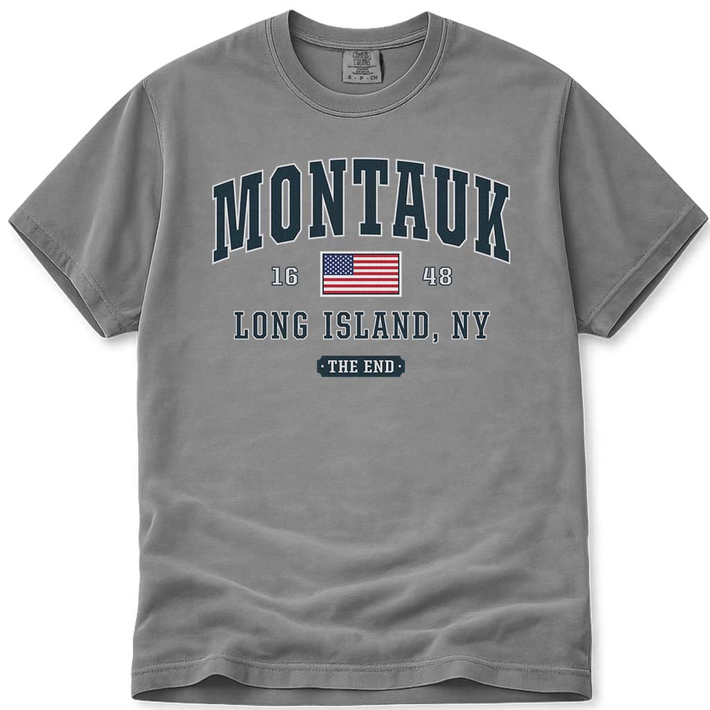 Montauk The End T Shirt - Grey