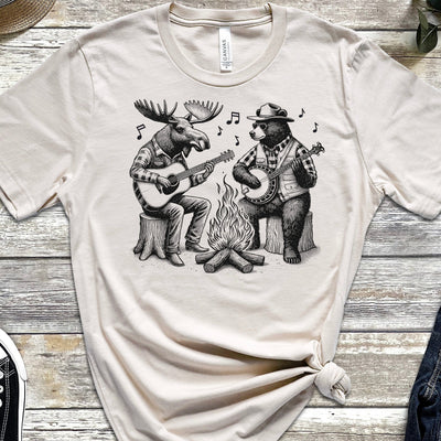 Moose & Bear Campfire Guitar & Banjo Jam T-Shirt