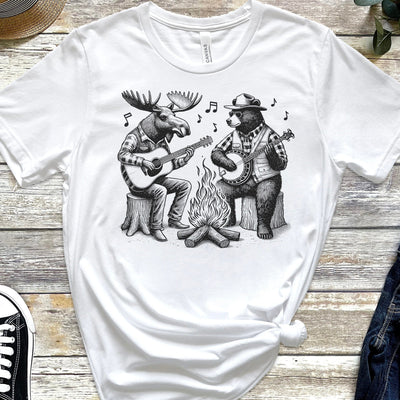 Moose & Bear Campfire Guitar & Banjo Jam T-Shirt