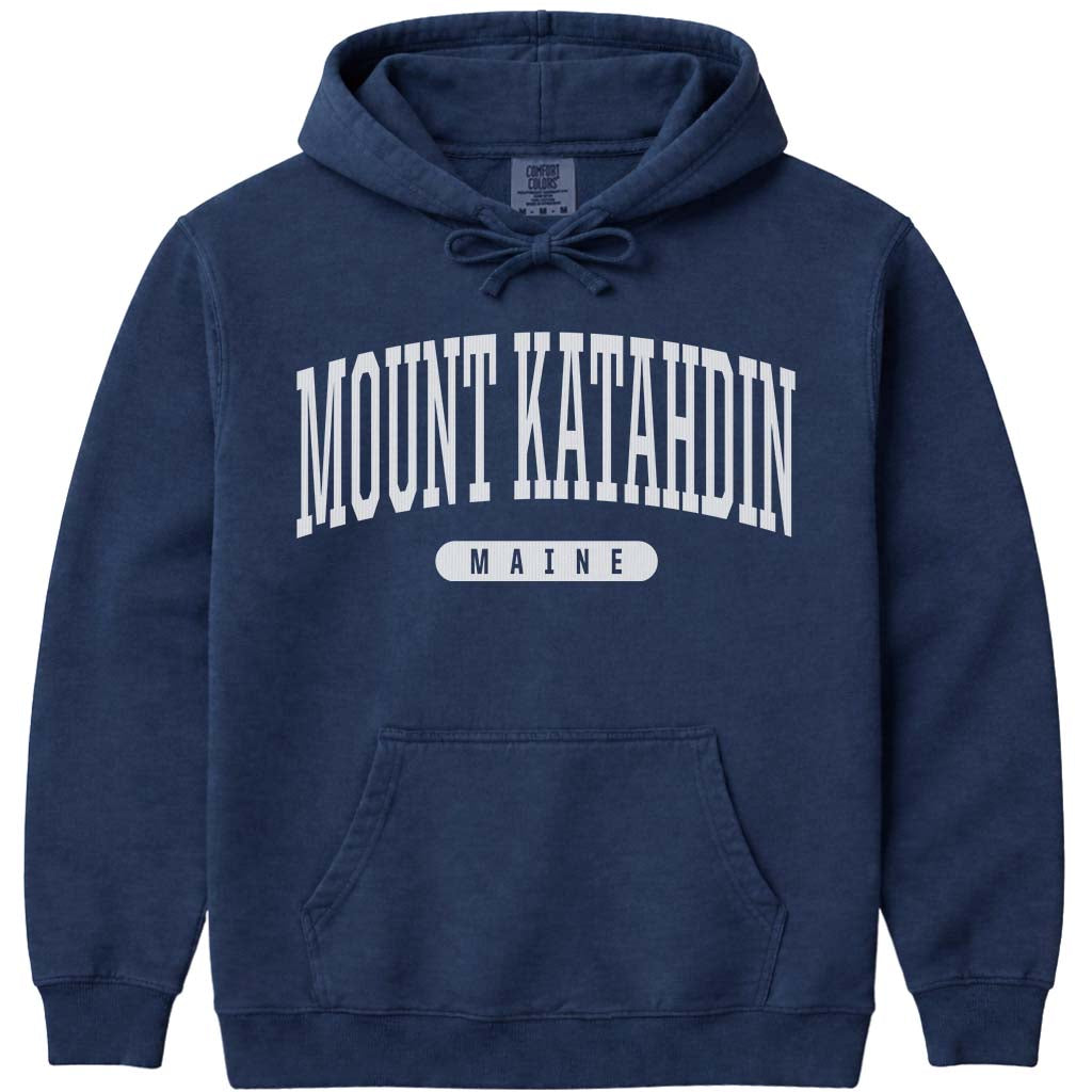 Mount Katahdin Maine Varsity Sweatshirt - Navy