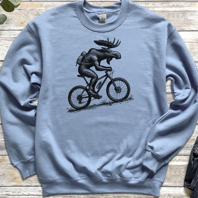 Mountain Bike Moose Crewneck Sweatshirt