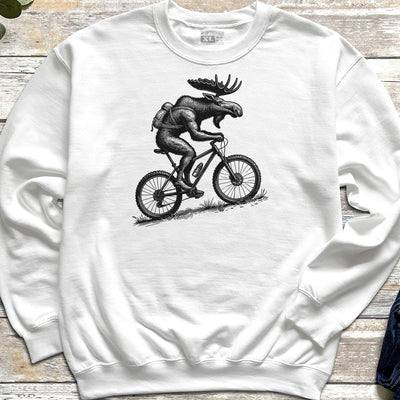 Mountain Bike Moose Crewneck Sweatshirt