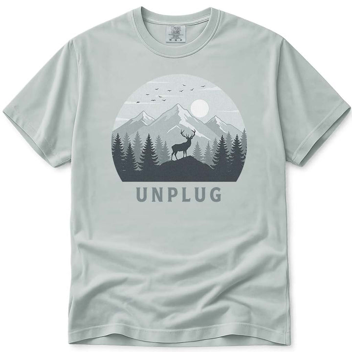 Mountain Forest Deer Hiking Nature Outdoor T-Shirt - Bay