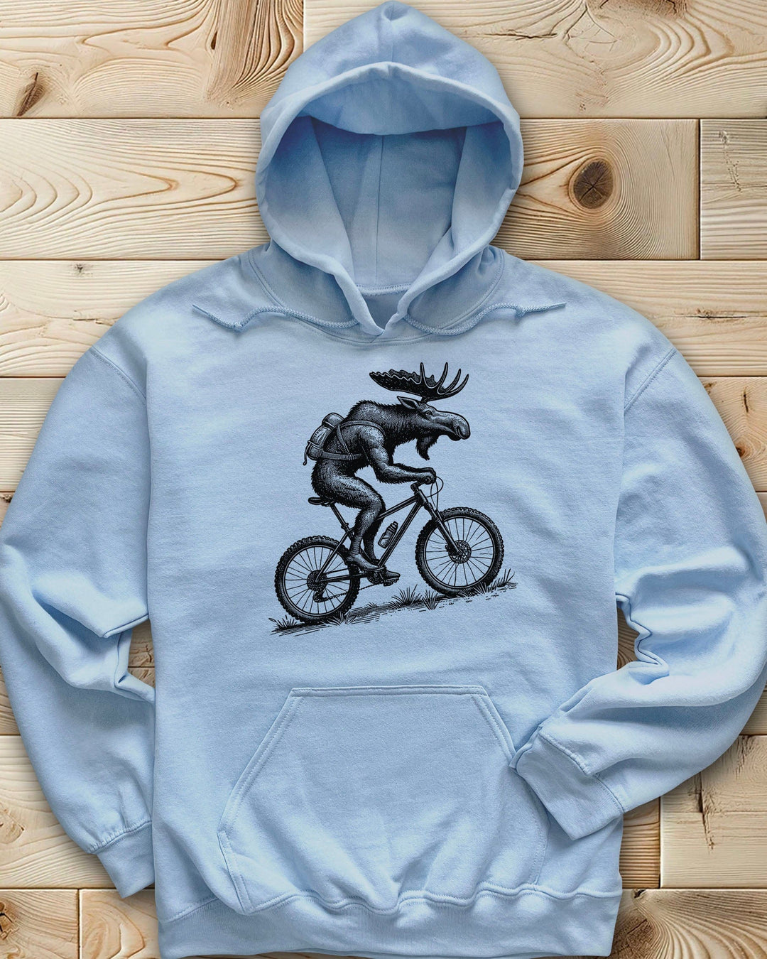 Mountain Bike Moose Hoodie