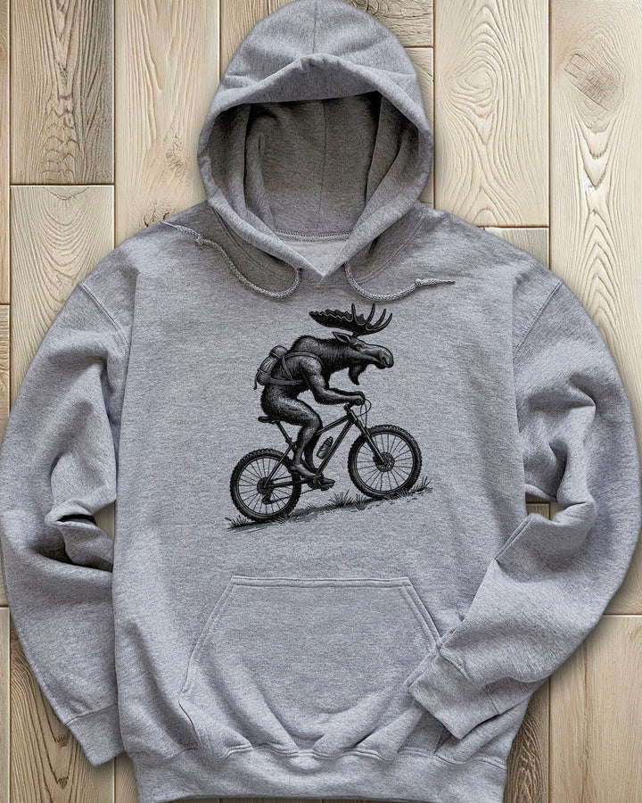 Mountain Bike Moose Hoodie