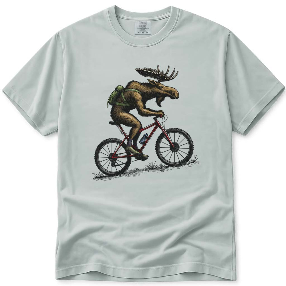 Mountain Bike Moose T Shirt - Bay
