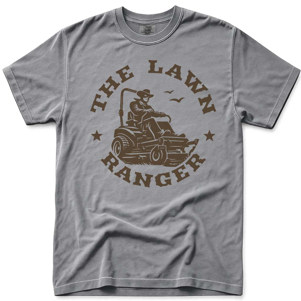 Mowing Dad The Lawn Ranger Tee - Grey