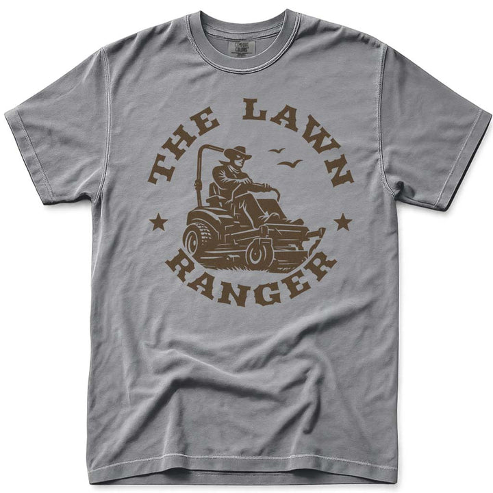 Mowing Dad The Lawn Ranger Tee - Grey