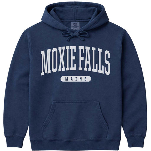 Moxie Falls Maine Block Letter Hoodie