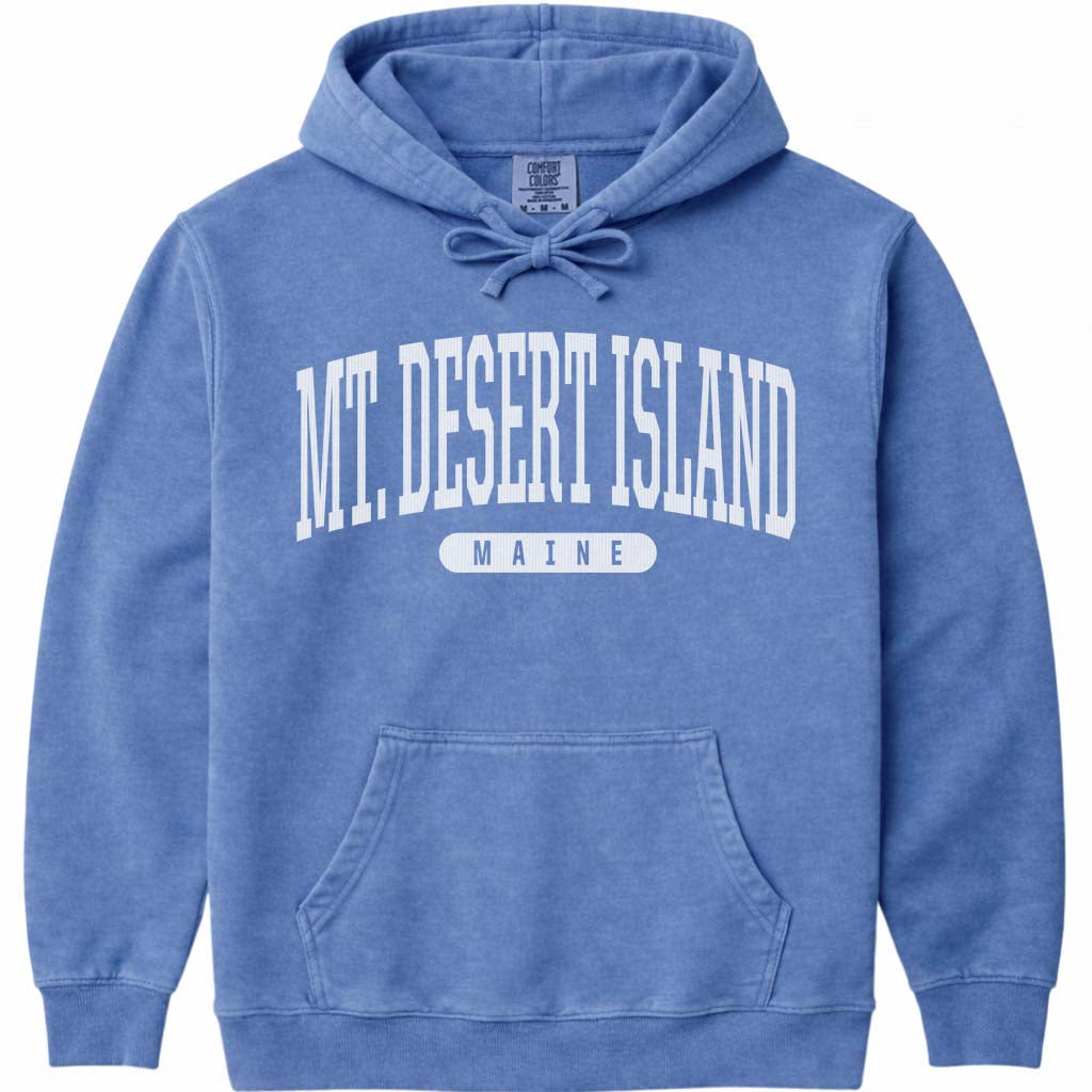 Mt Desert Island Maine Varsity Sweatshirt - Flo Blue