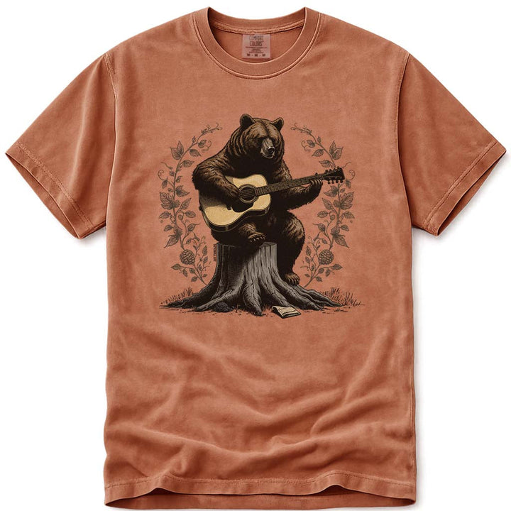 Musical Bear Playing Guitar T-Shirt - Yam