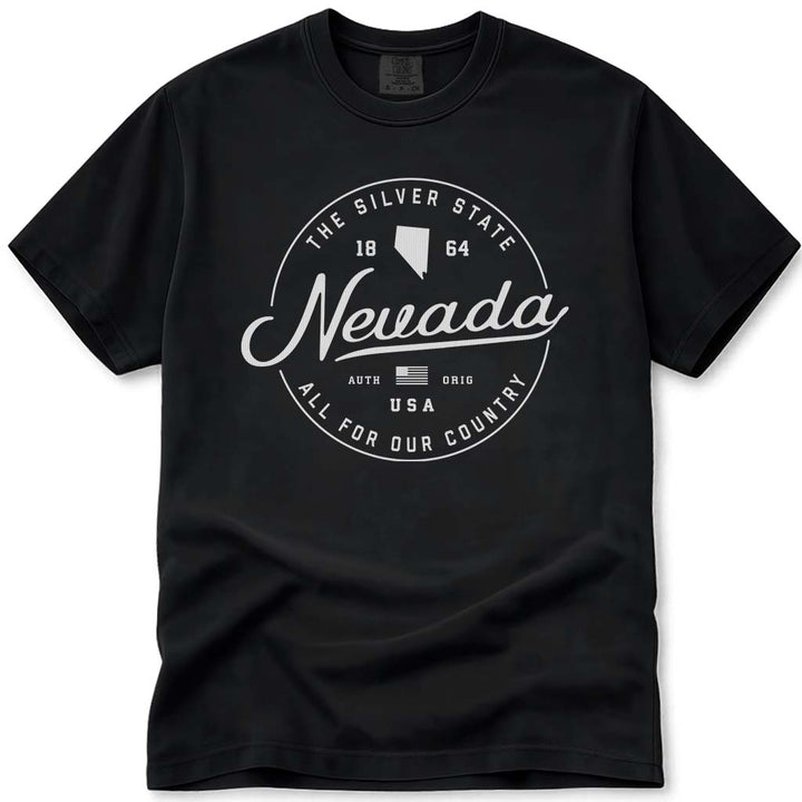 State of Nevada T Shirt - Black