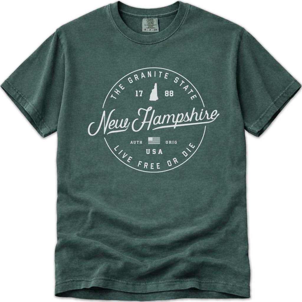 State of New Hampshire T Shirt - Blue Spruce