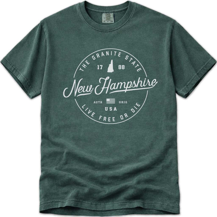 State of New Hampshire T Shirt - Blue Spruce