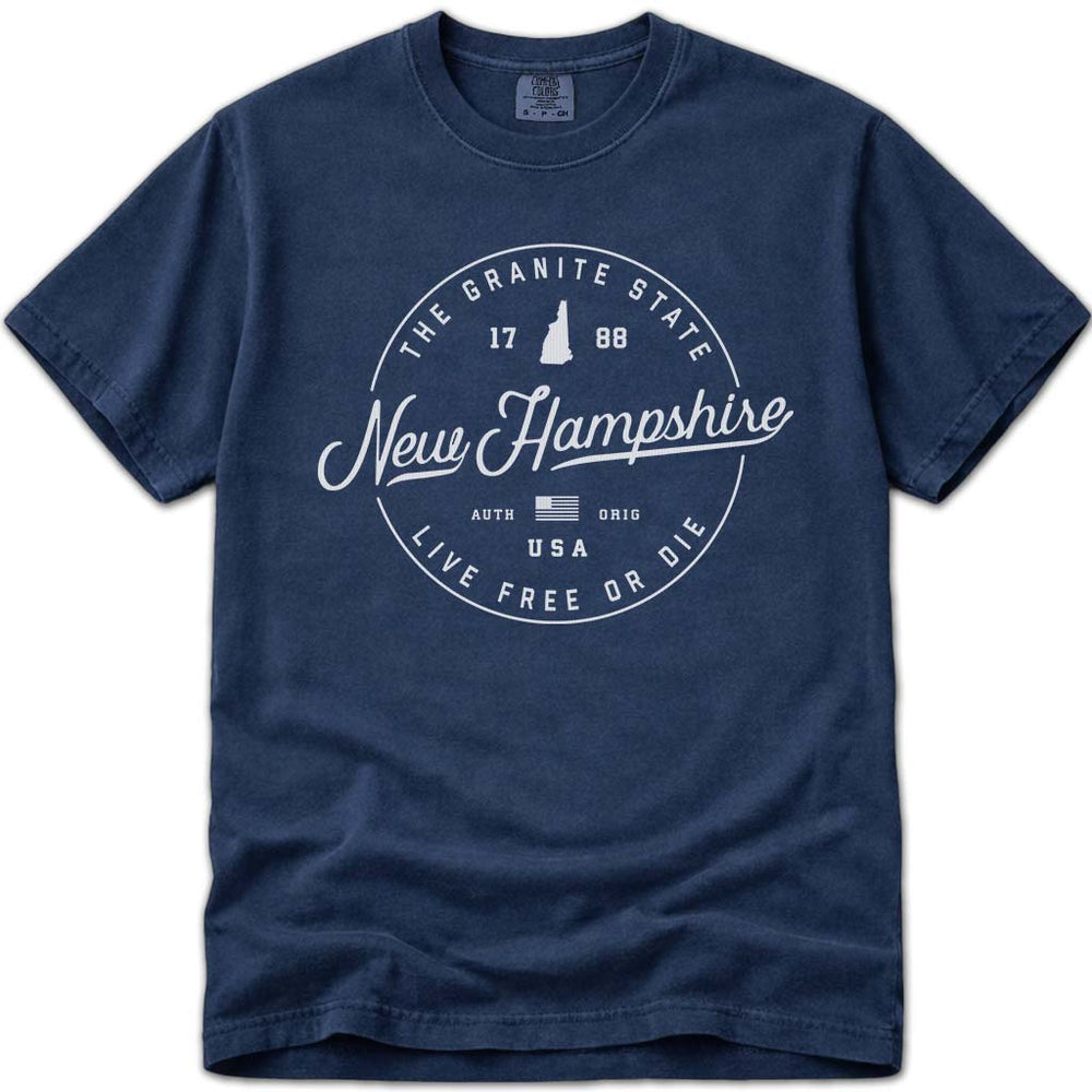 State of New Hampshire T Shirt - Navy