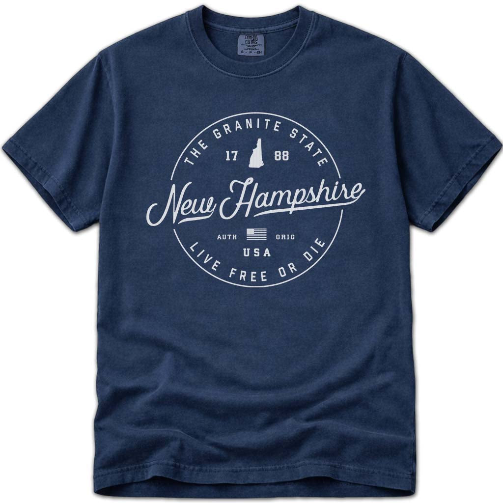 State of New Hampshire T Shirt - Navy