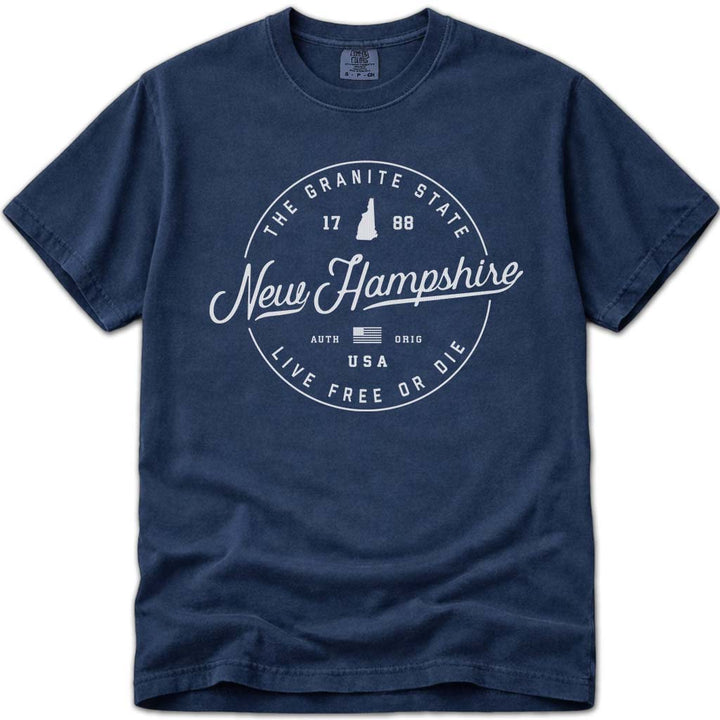 State of New Hampshire T Shirt - Navy