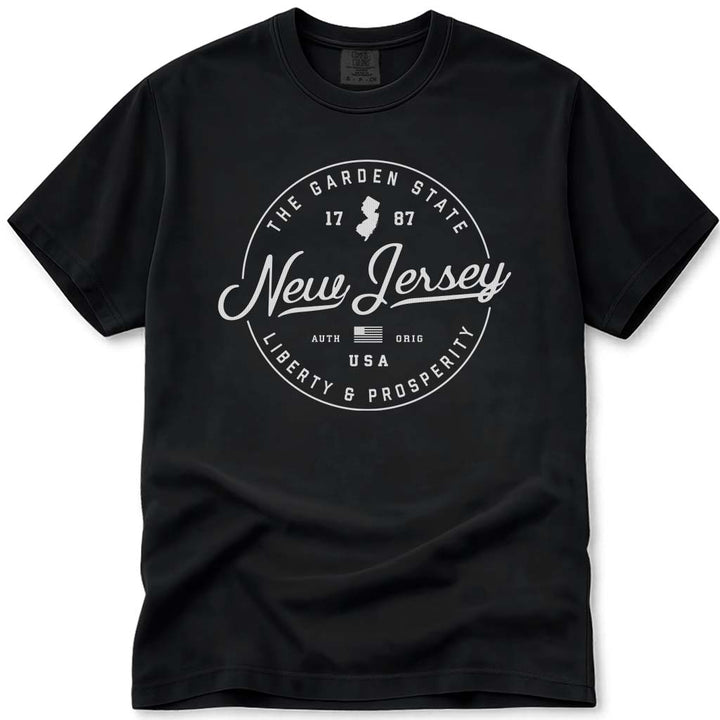 State of New Jersey T Shirt - Black