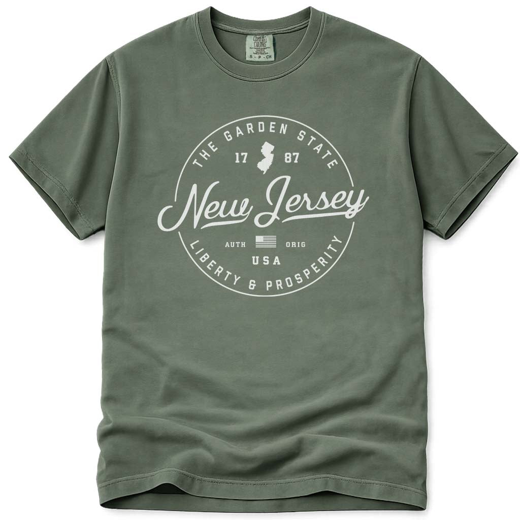 State of New Jersey T Shirt - Moss