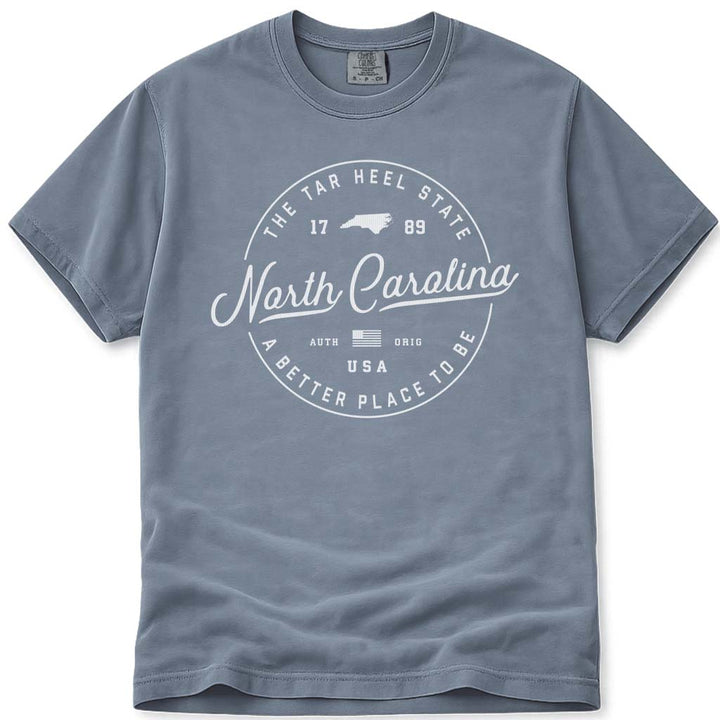 State of North Carolina T Shirt - Blue Jean