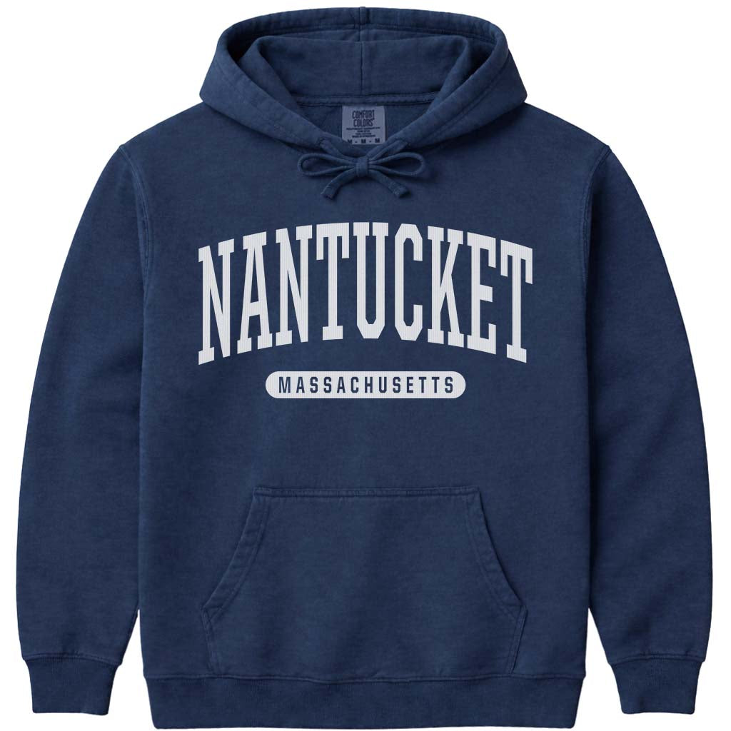 Nantucket Massachusetts Hoodie Sweatshirt - Navy