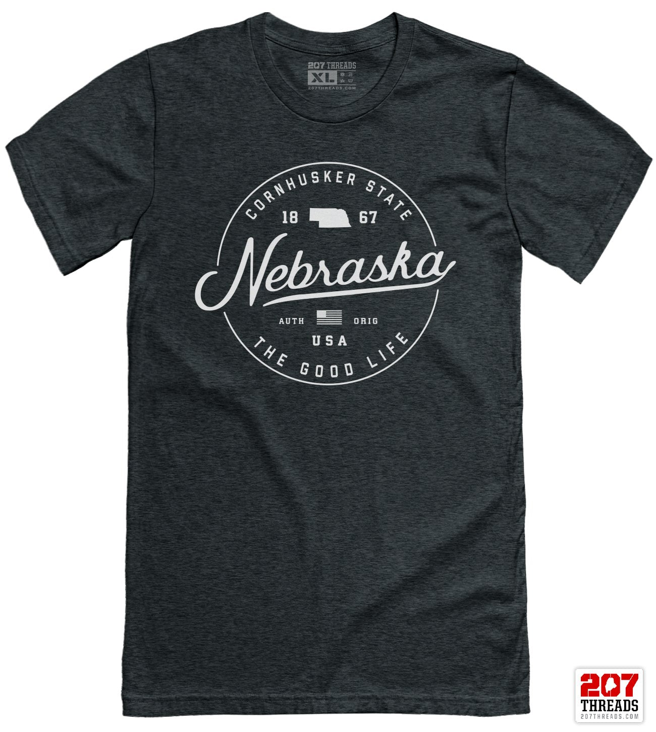 State of Nebraska T-Shirt - Soft Nebraska Tee
