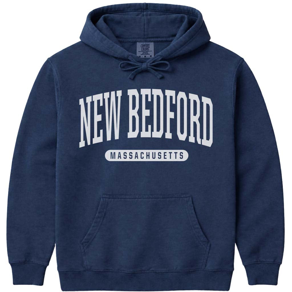 New Bedford MA Hooded Sweatshirt - Navy