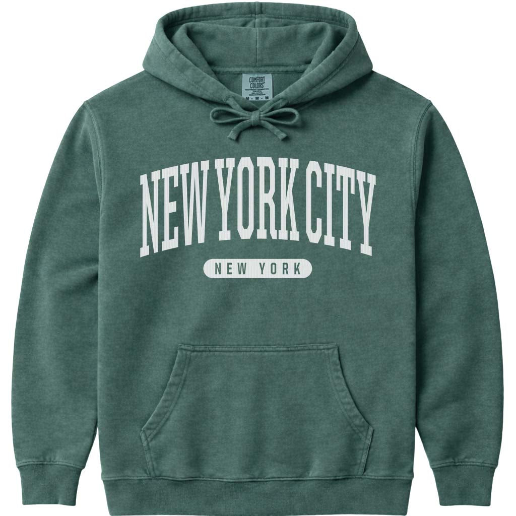 New York City Hooded Sweatshirt - Blue Spruce