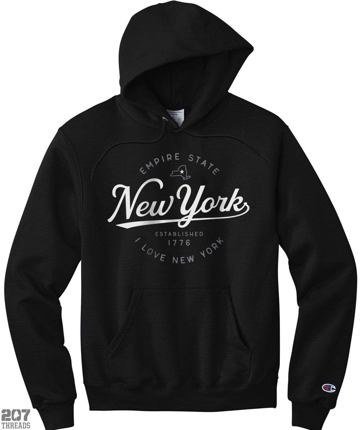 Black Champion New York Hoodie - NY Vacation Sweatshirt