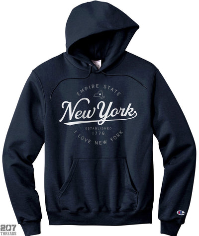 Navy Champion New York Hoodie - NY Vacation Sweatshirt