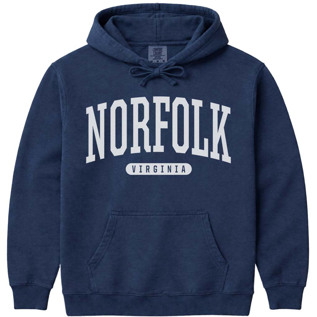 Norfolk Virginia Hoodie Sweatshirt - Navy
