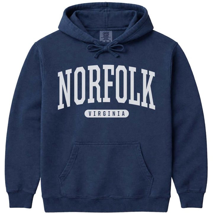 Norfolk Virginia Hoodie Sweatshirt - Navy
