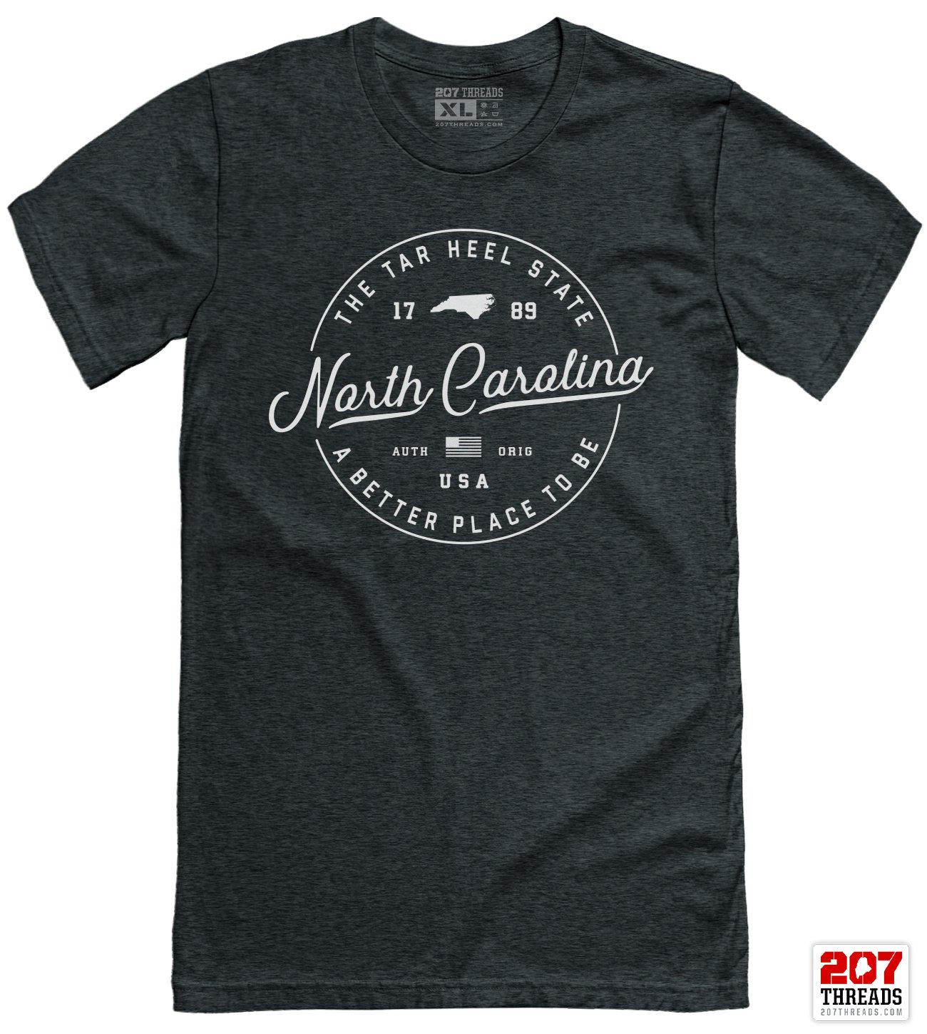 State of North Carolina T-Shirt - Soft North Carolina Vacation NC Tee