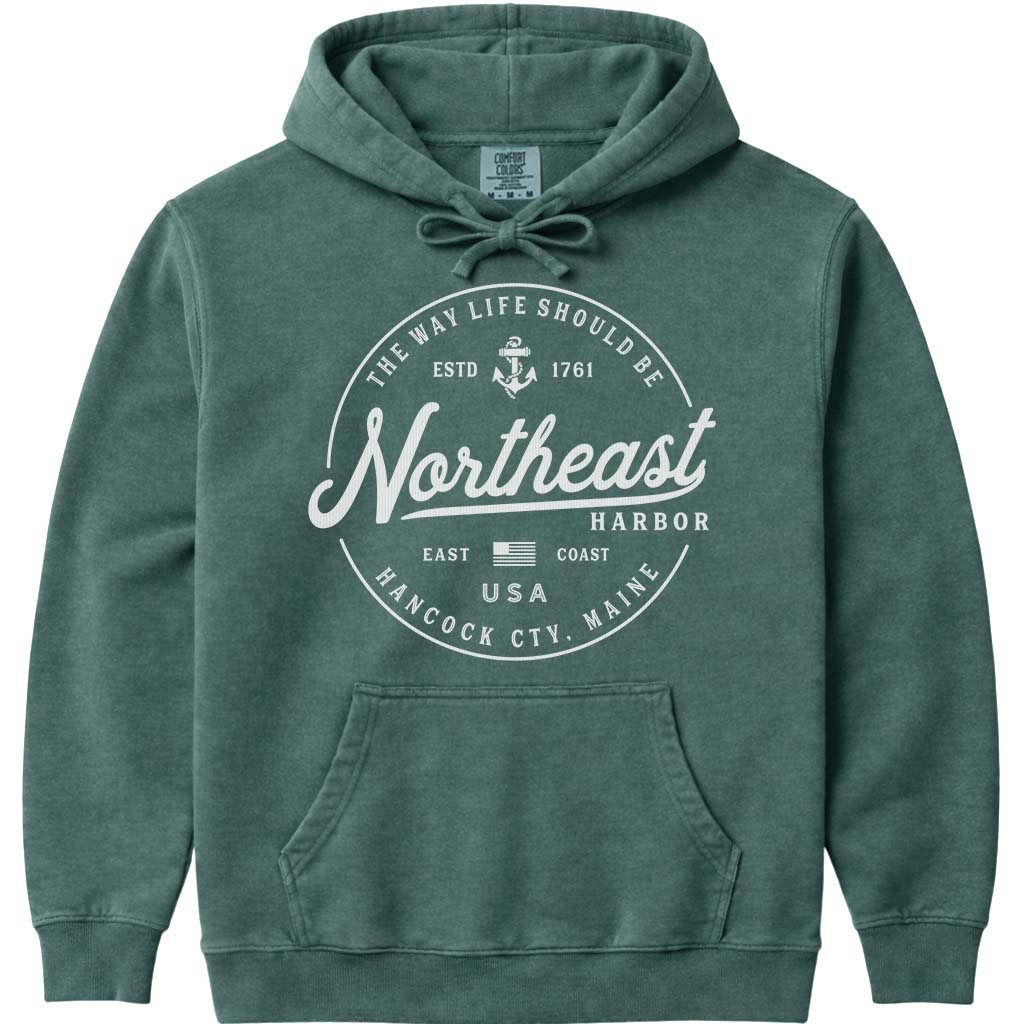 Northeast Harbor Maine Vacation Sweatshirt - Blue Spruce