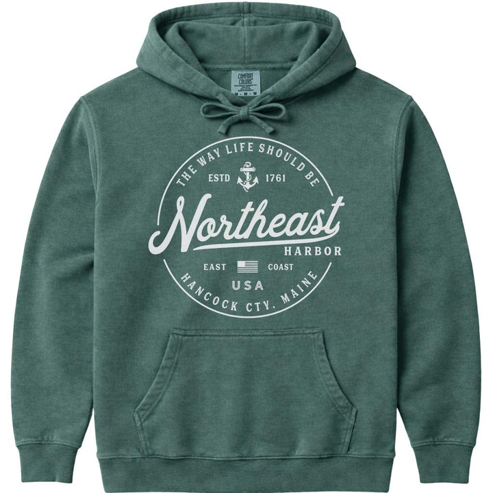 Northeast Harbor Maine Vacation Sweatshirt - Blue Spruce