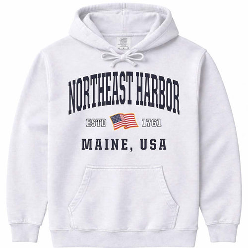 Northeast Harbor USA Flag Hoodie
