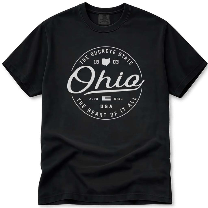 State of Ohio T Shirt - Black