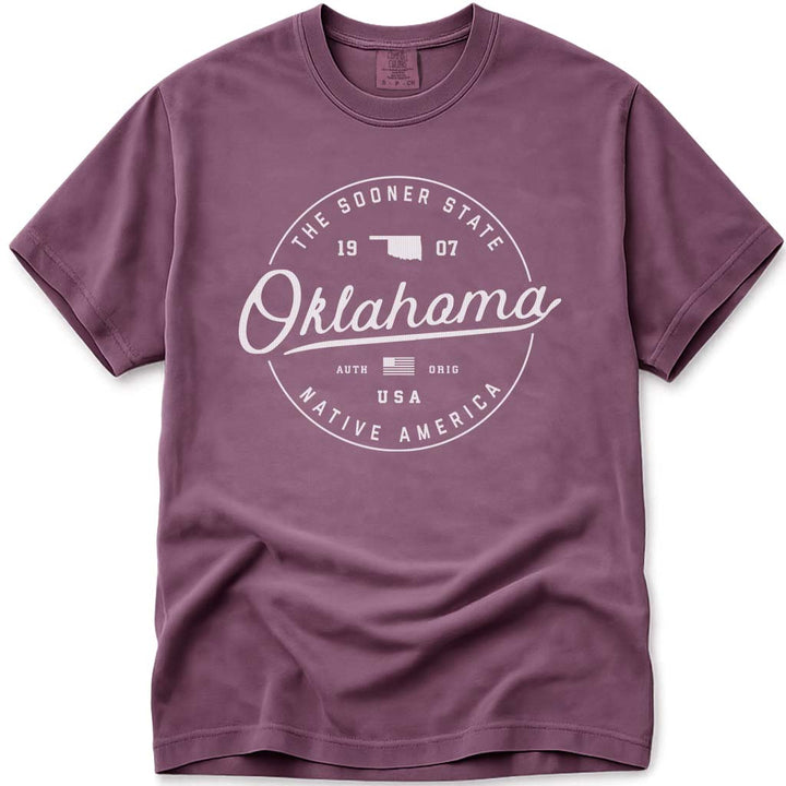 State of Oklahoma T Shirt - Berry