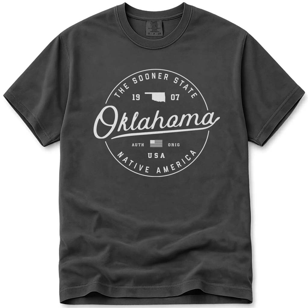 State of Oklahoma T Shirt - Pepper