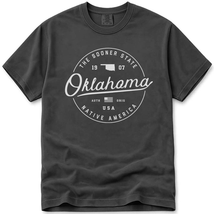 State of Oklahoma T Shirt - Pepper