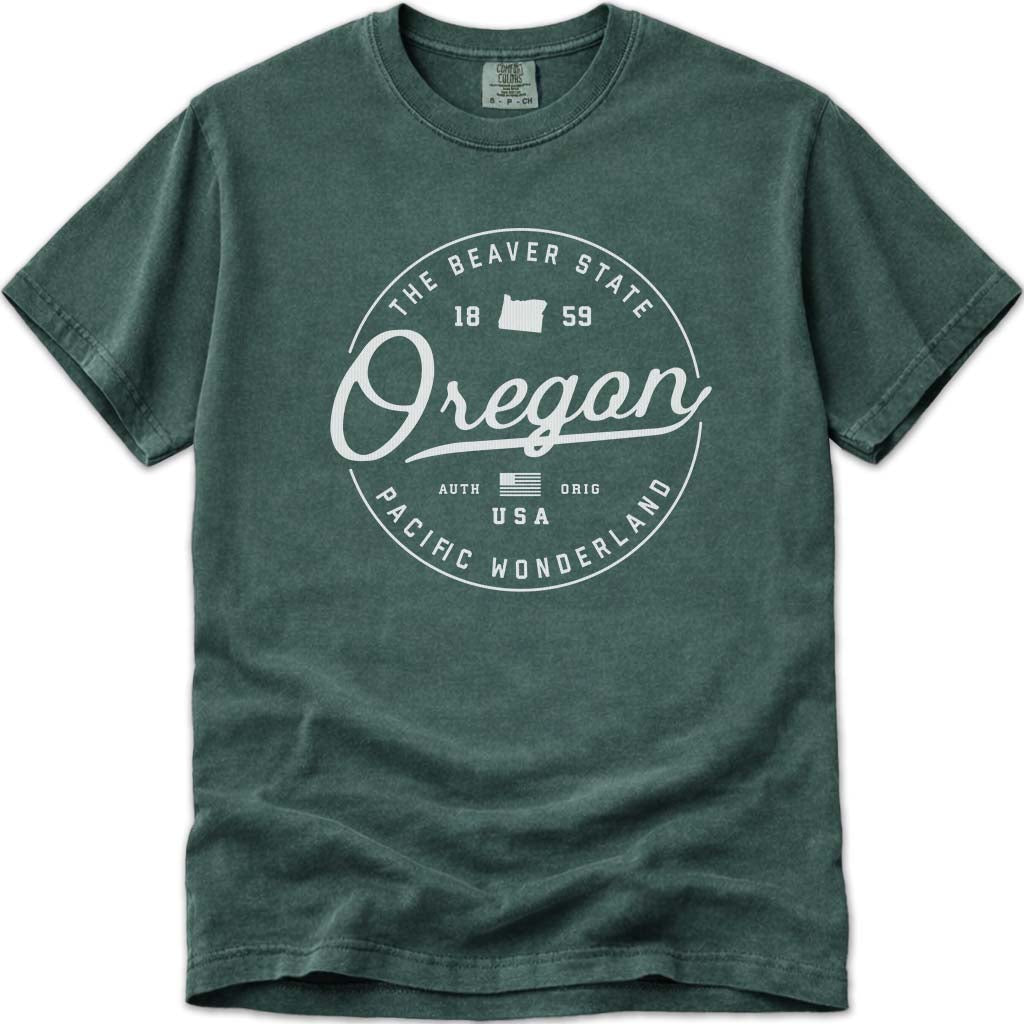 State of Oregon T Shirt - Blue Spruce