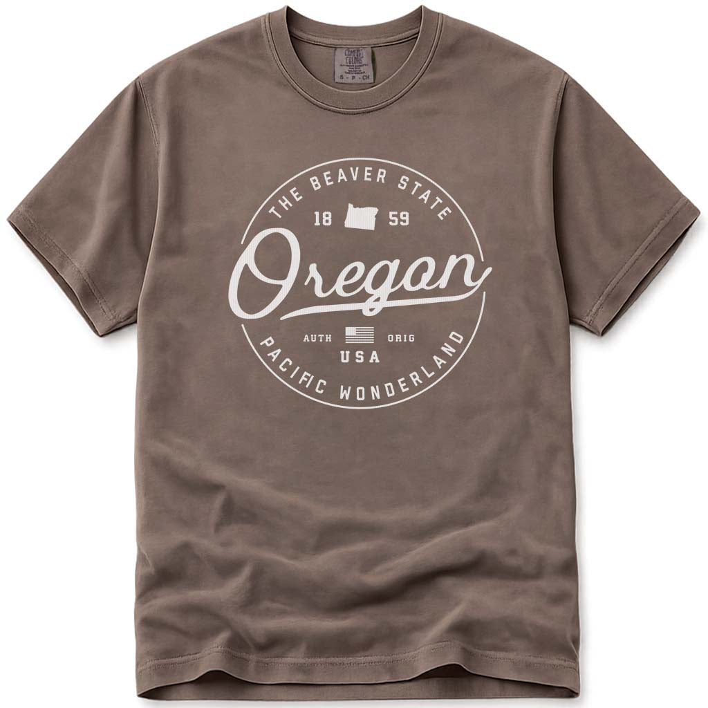 State of Oregon T Shirt - Espresso