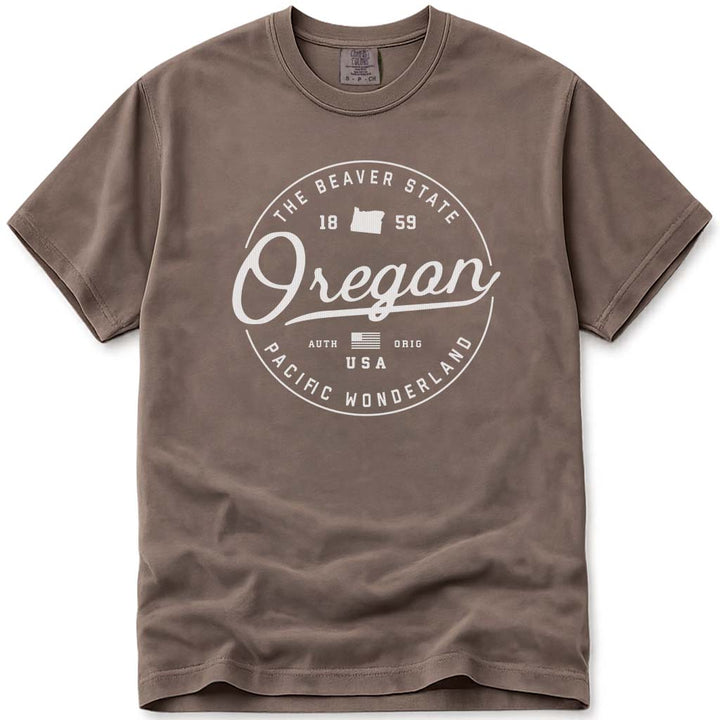 State of Oregon T Shirt - Espresso