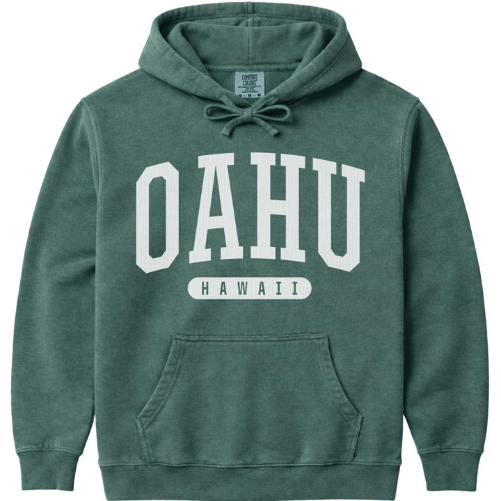 Oahu Hawaii Hooded Sweatshirt - Blue Spruce